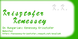 krisztofer kenessey business card